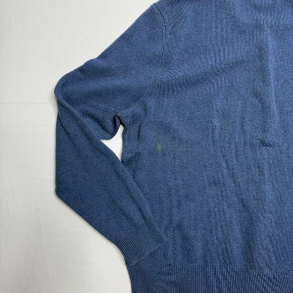 Polo Ralph Lauren Blue V-Neck Sweater Size XL - Picture 4 of 5
